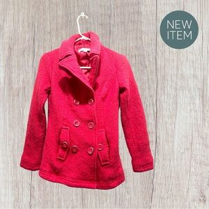 New York & Company pea coat pink wool jacket women’s winter coat double panel